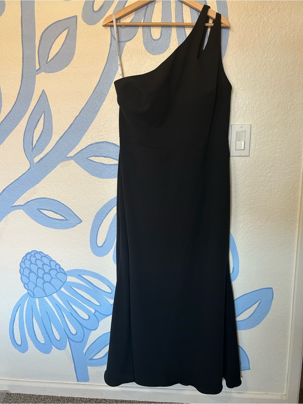 DB Studio Black One Shoulder Formal Maxi Gown Dress Size 18